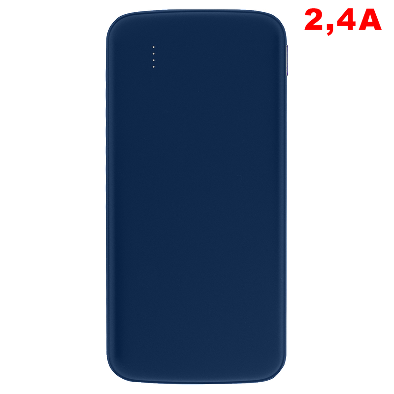 Внешний аккумулятор «Universal», 10 000 mAH, 5V 2.4 A, темно-синий с логотипом