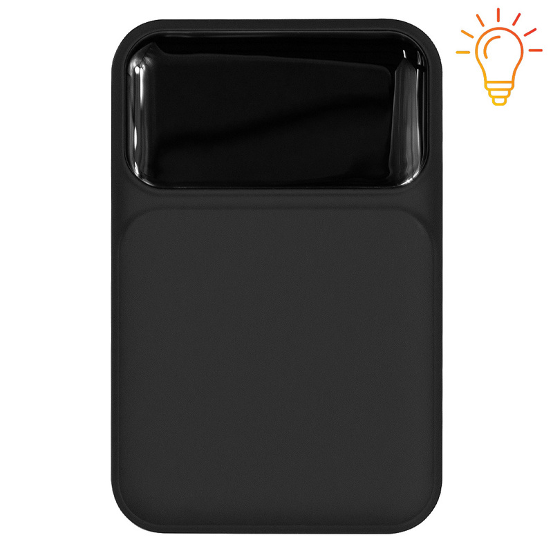 Внешний аккумулятор (powerbank) «Lumen», софт тач, 10 000 mAH, с тремя зарядными шнурами, 22,5W super fast charge, Power Delivery (PD) 20W (dfnn), QC3.0, черный с логотипом