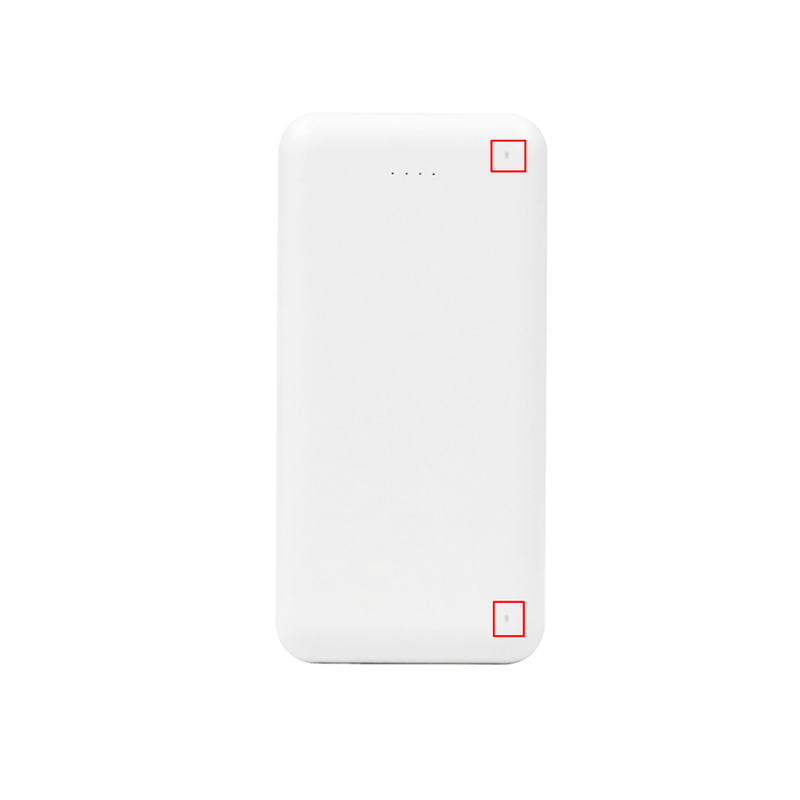 Внешний аккумулятор (powerbank) «Amper», 10 000 mAH, 5V 2.0 A, белый с логотипом