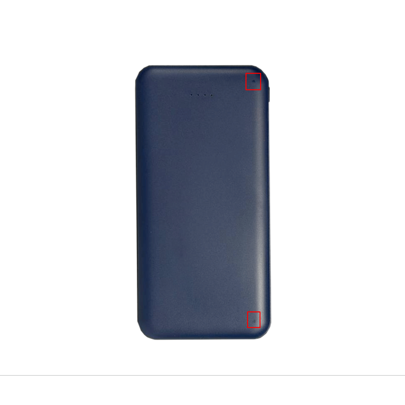 Внешний аккумулятор (powerbank) «Amper», 10 000 mAH, 5V 2.0 A, темно-синий с логотипом