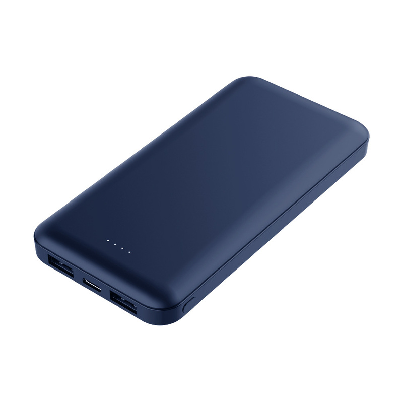 Внешний аккумулятор (powerbank) «Amper», 10 000 mAH, 5V 2.0 A, темно-синий с логотипом