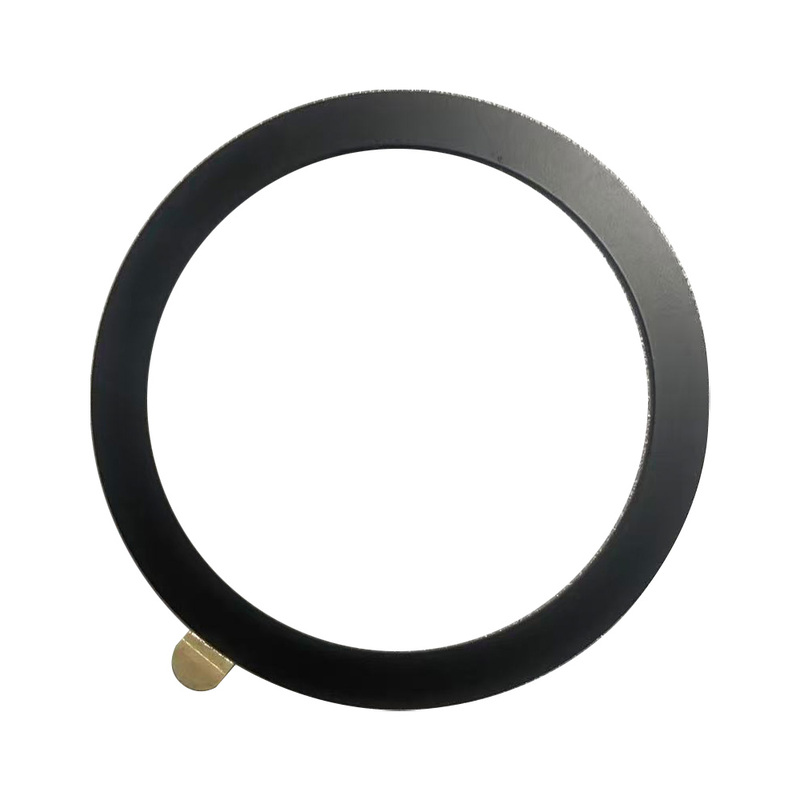 Соединительное кольцо-магнит "Magsafe Ring" для всех видов смартфонов с беспроводной зарядкой, черное с логотипом