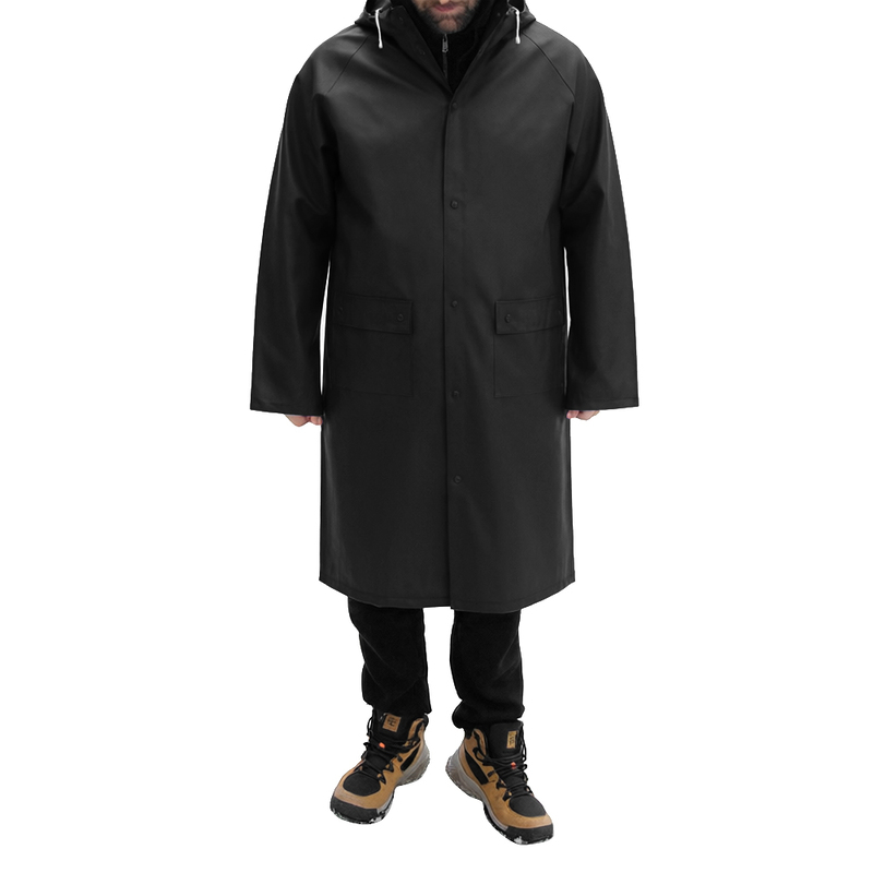 Дождевик Belfast Bi-color, материал PVC, размер M-L, черно-черный с логотипом