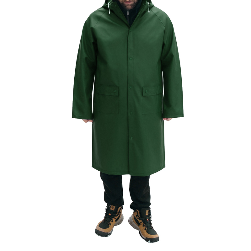 Дождевик Belfast Bi-color, материал PVC, размер M-L, темно-зеленый-черный с логотипом