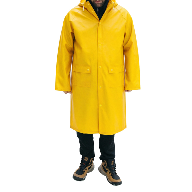Дождевик Belfast Bi-color, материал PVC, размер M-L, желто-черный с логотипом