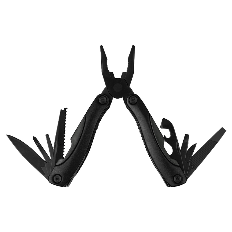 Мультитул Tools Birmingham (мультиинструмент) 11 в 1 c чехлом, в подарочной коробке, черный с логотипом