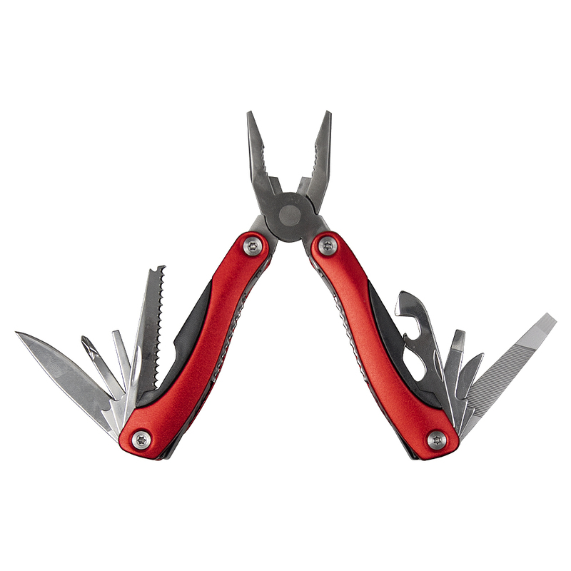 Мультитул Tools Birmingham (мультиинструмент) 11 в 1 c чехлом, в подарочной коробке, красный с логотипом