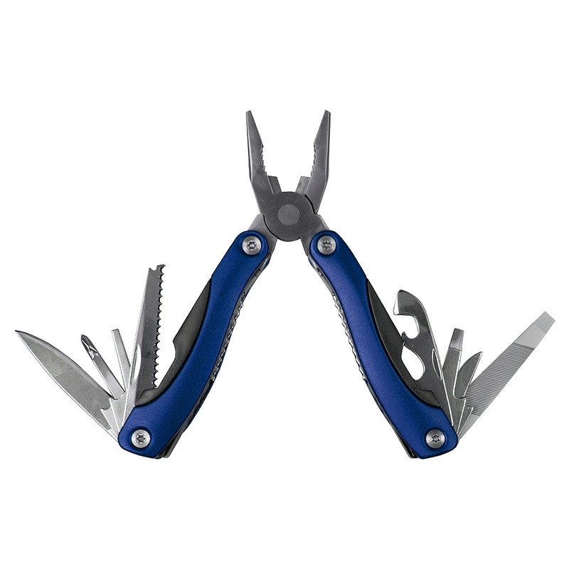 Мультитул Tools Birmingham (мультиинструмент) 11 в 1 c чехлом, в подарочной коробке, темно-синий с логотипом