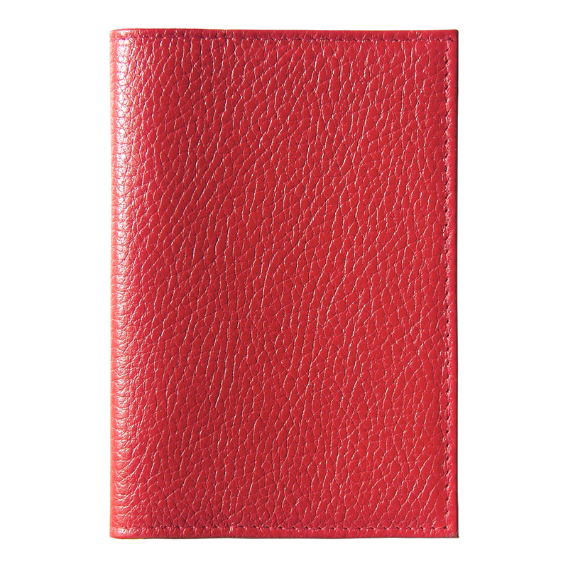 Обложка для паспорта Leather Sky Flotter Trend из натуральной кожи, красная 4060C с логотипом