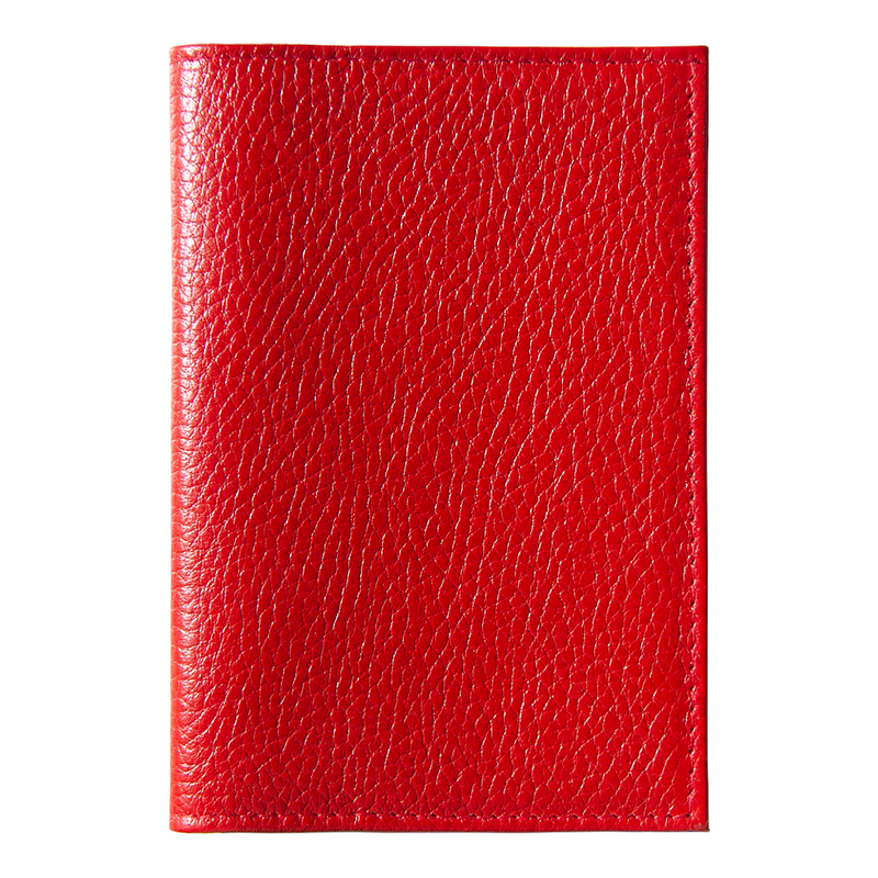 Обложка для паспорта Leather Sky Flotter Trend из натуральной кожи, красная с логотипом