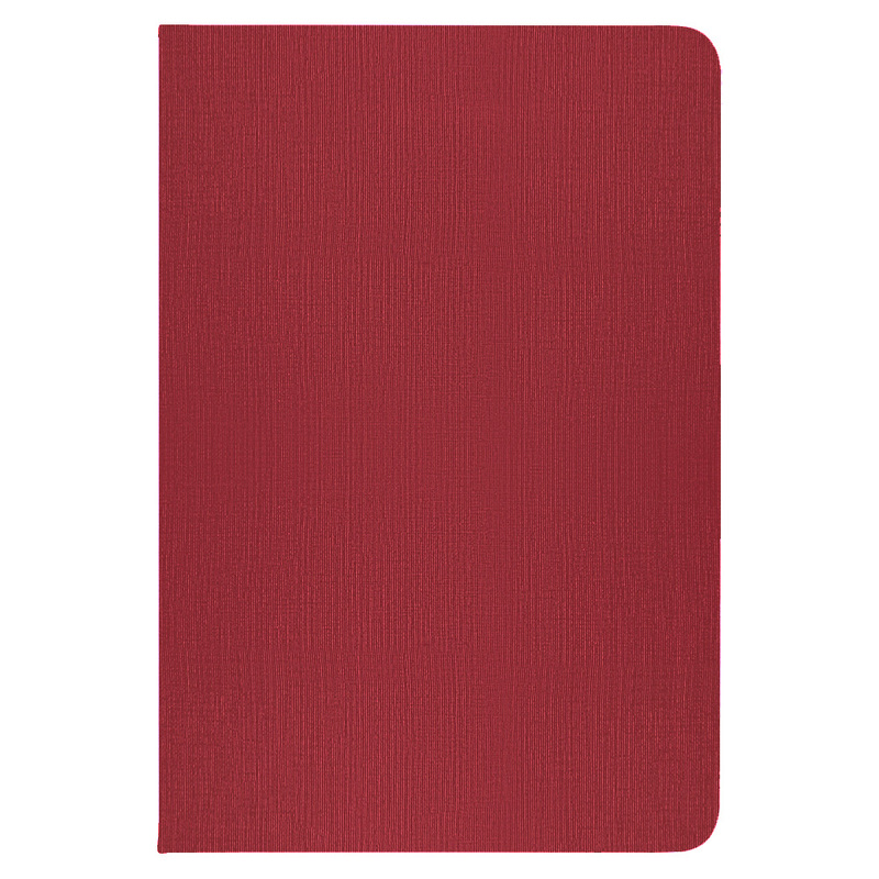 Блокнот Forest Alfa Polo Linen А5, недатированный, в твердой обложке, красный с логотипом