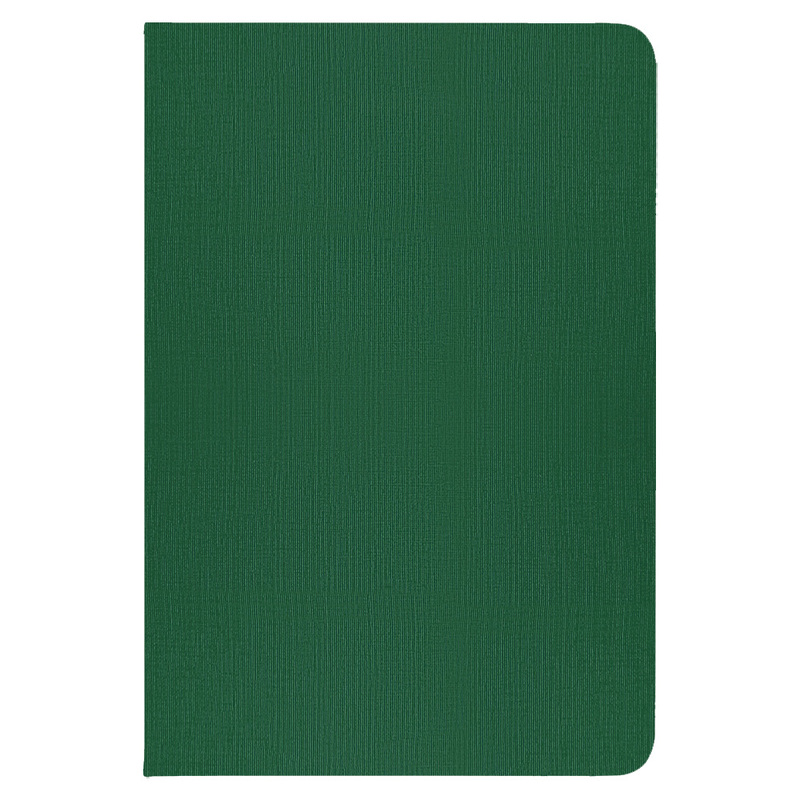 Блокнот Forest Alfa Polo Linen А5, недатированный, в твердой обложке, зеленый с логотипом