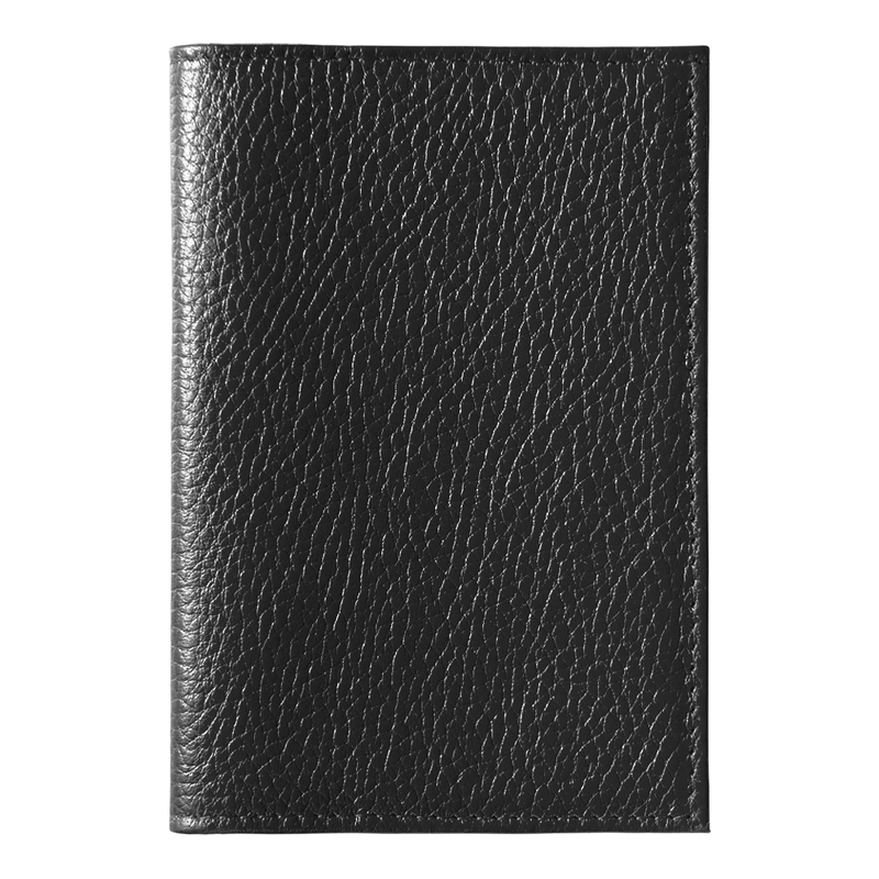 Обложка для автодокументов Leather Sky Flotter Sun из натуральной кожи, черная с логотипом