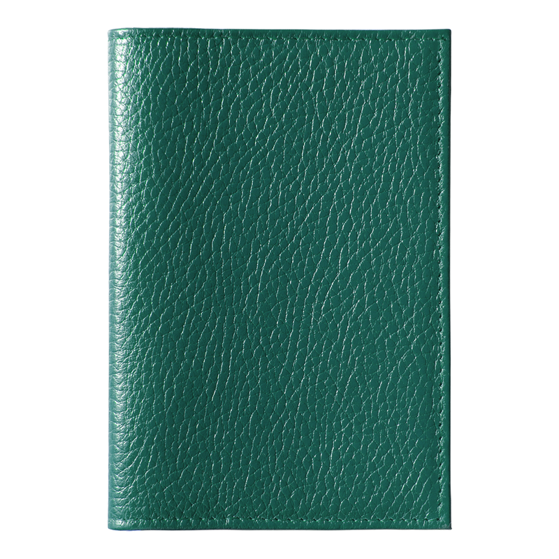 Обложка для автодокументов Leather Sky Flotter Sun из натуральной кожи, зеленая с логотипом
