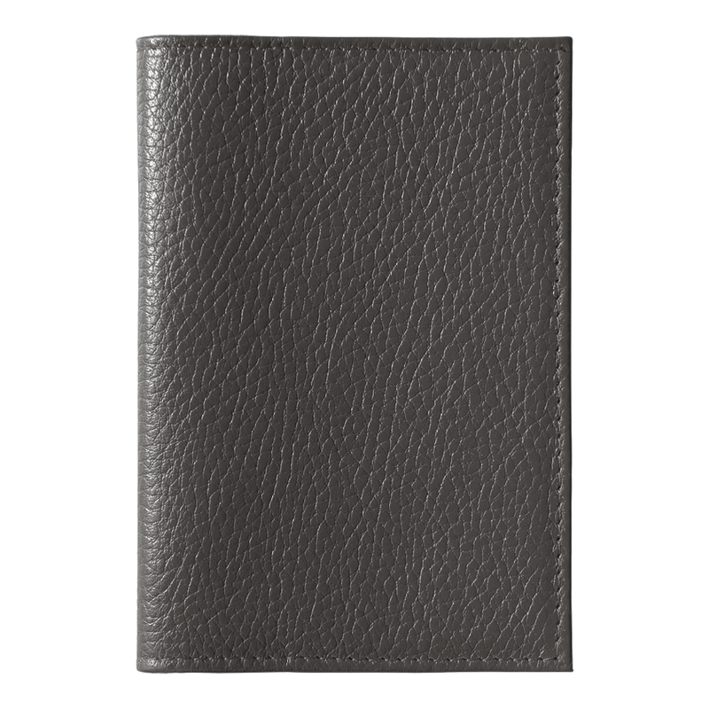 Обложка для автодокументов Leather Sky Flotter Sun из натуральной кожи, темно-серая с логотипом