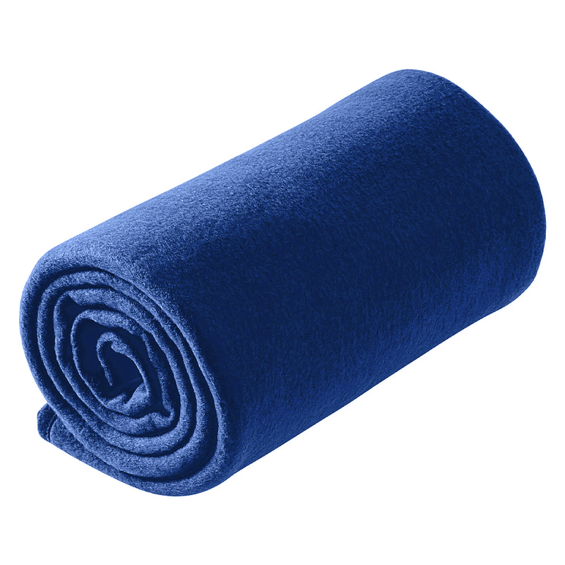 Плед дорожный флисовый Comfort Travel Blanket Warm, синий, размер 152*127 см с логотипом