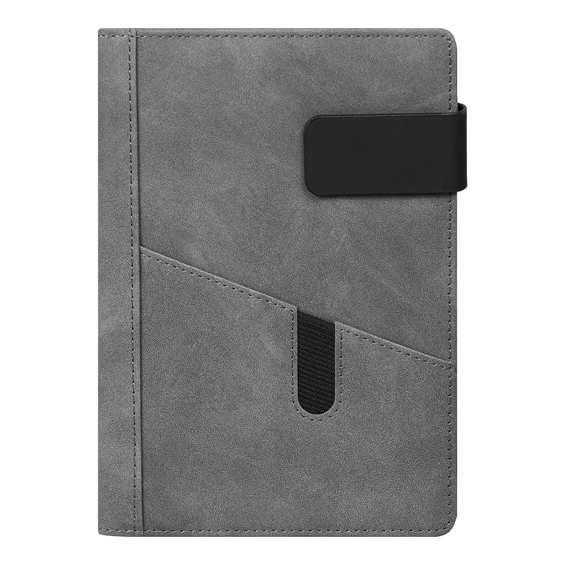 Ежедневник Smart New York Suede А5, серый, недатированный, в твердой обложке с поролоном, в подарочной коробке с логотипом
