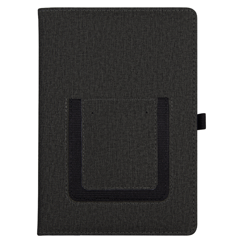 Ежедневник  Smart Wallet Cambric  A5, черный, недатированный, в твердой обложке с поролоном с логотипом