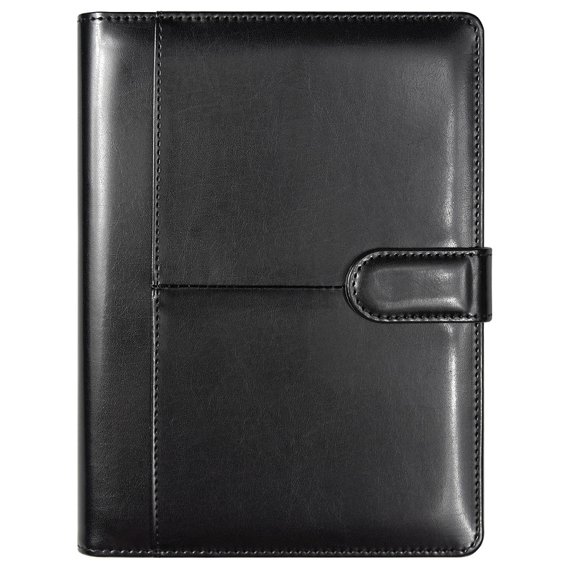 Ежедневник в суперобложке Country Business Pristine A5+, черный, недатированный, с магнитным клапаном, в твердой обложке c поролоном, в подарочной коробке с логотипом