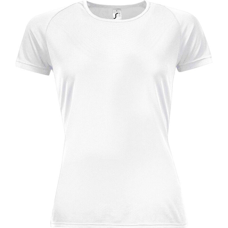 Футболка женская Sporty Women 140 белая, размер S с логотипом