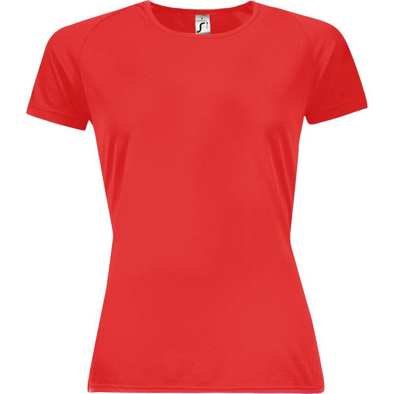 Футболка женская Sporty Women 140 красная, размер L с логотипом