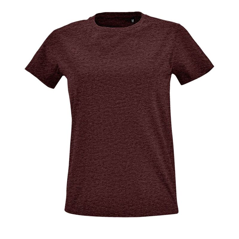 Футболка женская Imperial Fit Women бордовый меланж, размер L с логотипом