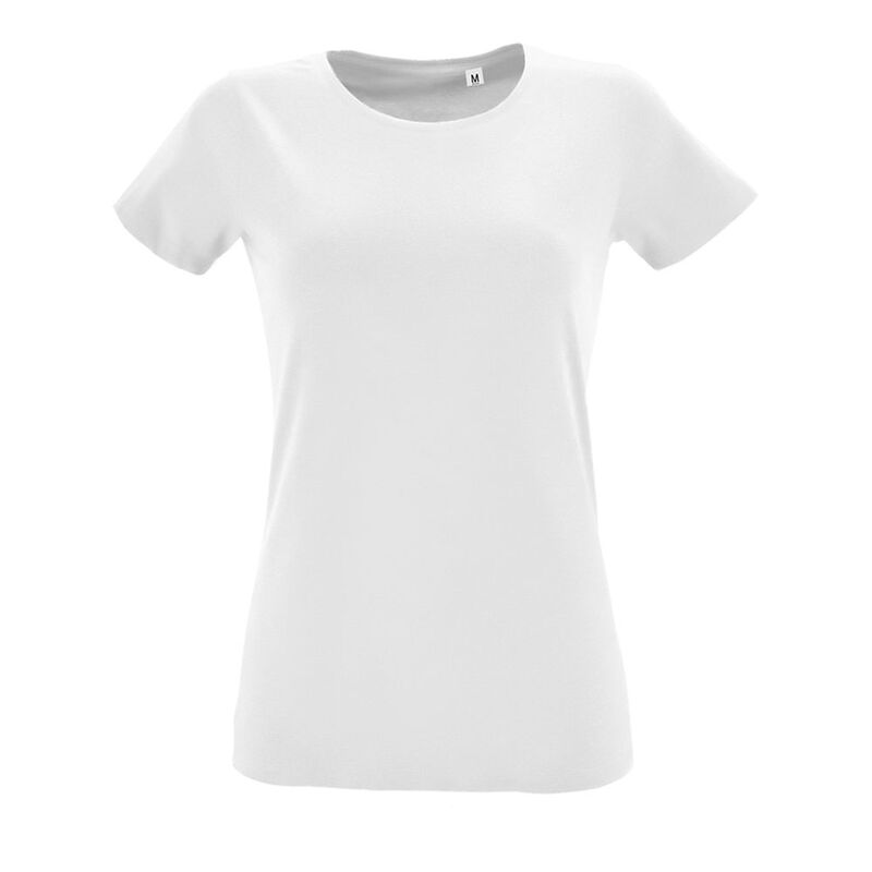 Футболка женская Regent Fit Women белая, размер L с логотипом