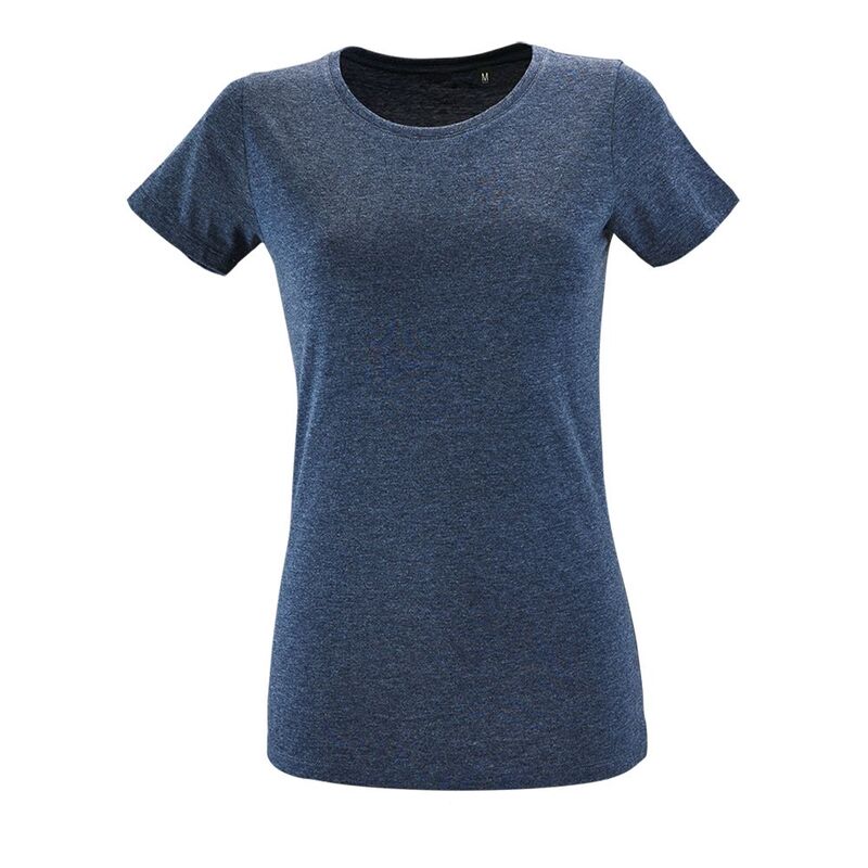 Футболка женская Regent Fit Women синий меланж, размер L с логотипом