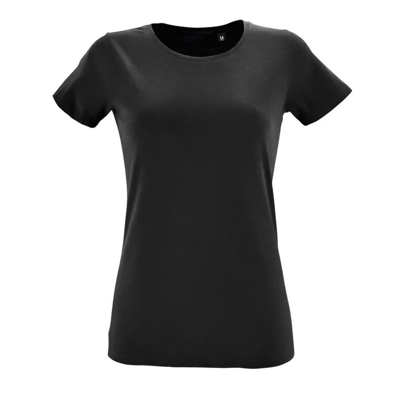 Футболка женская Regent Fit Women черная, размер L с логотипом