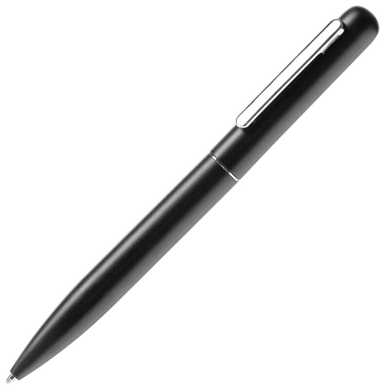 Ручка шариковая Scribo, матовая серая с логотипом