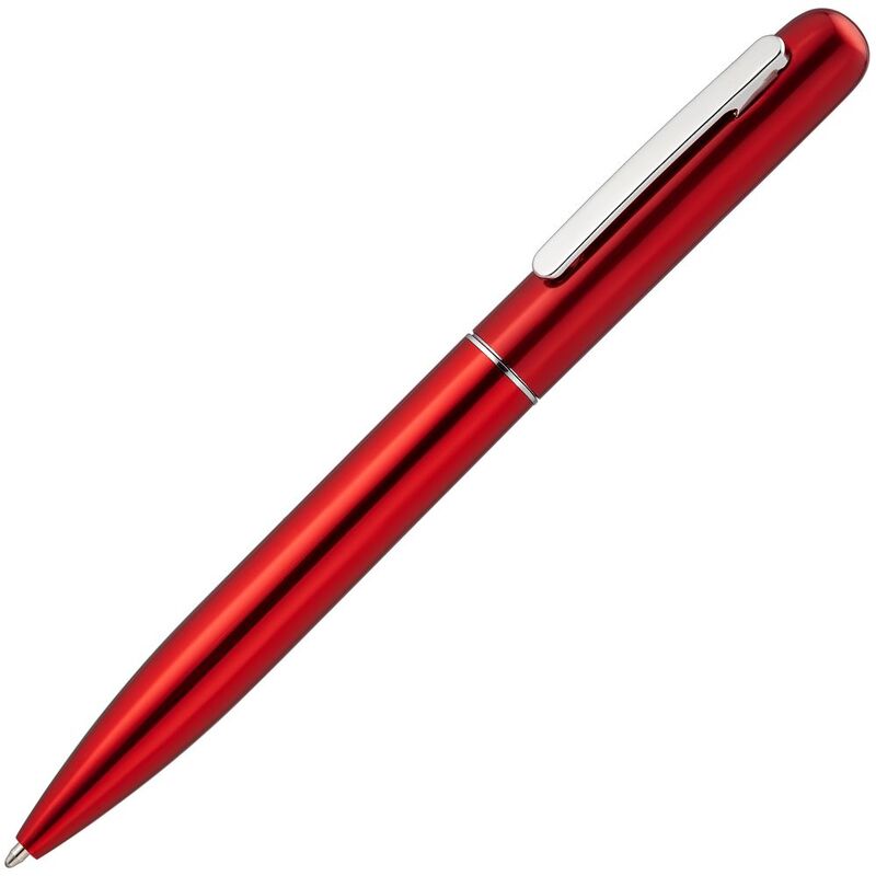 Ручка шариковая Scribo, красная с логотипом