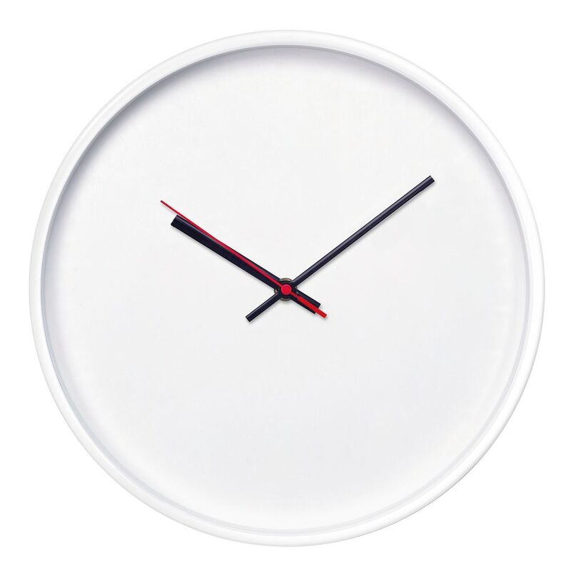 Часы настенные ChronoTop, белые с логотипом