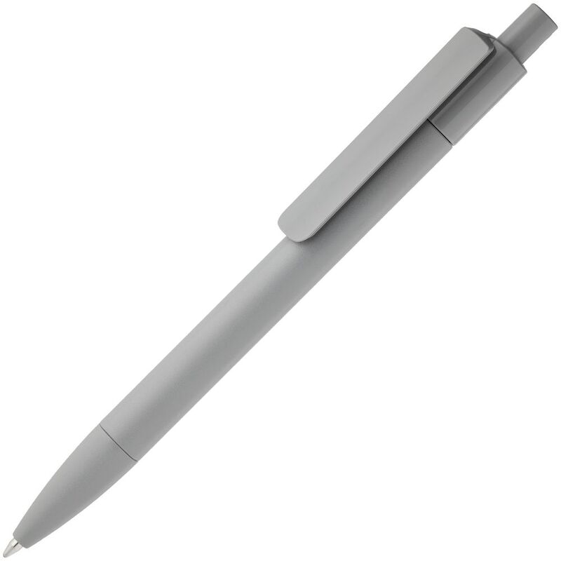 Ручка шариковая Prodir DS4 PMM-P, серая с логотипом