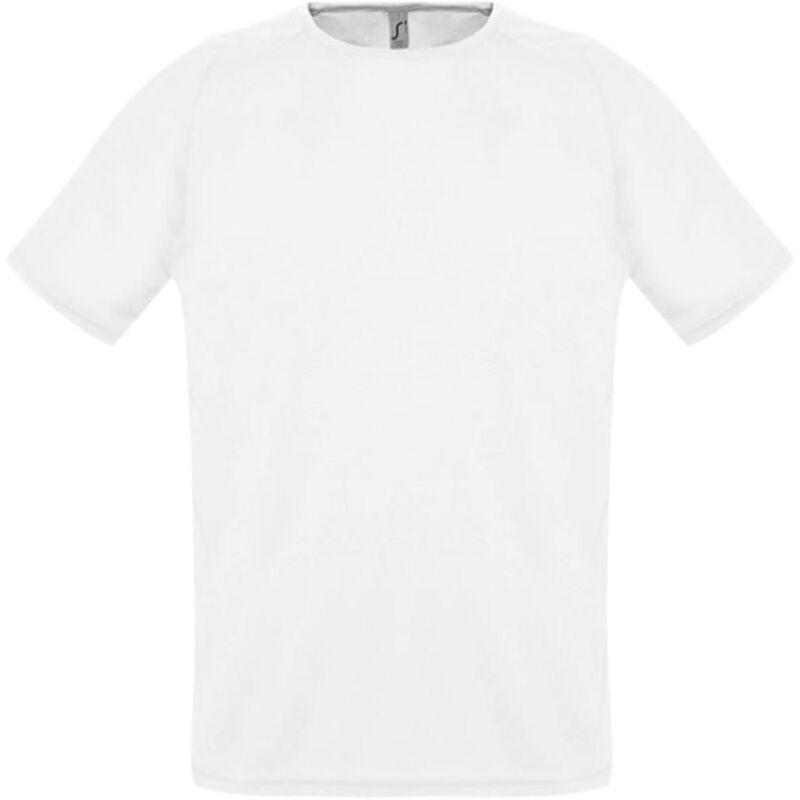 Футболка унисекс Sporty 140 белая, размер M с логотипом