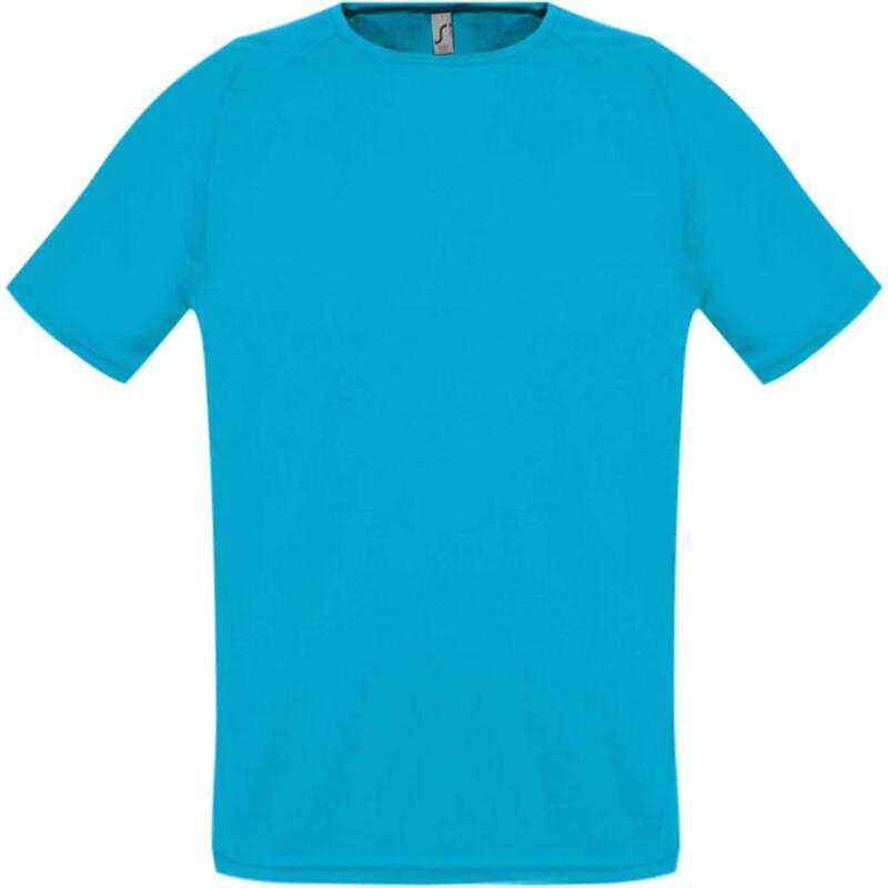 Футболка унисекс Sporty 140 бирюзовая, размер 3XL с логотипом