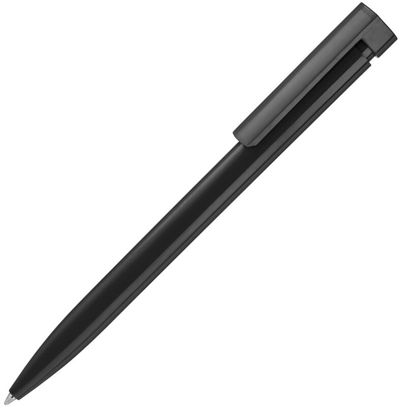 Ручка шариковая Liberty Polished, черная с логотипом