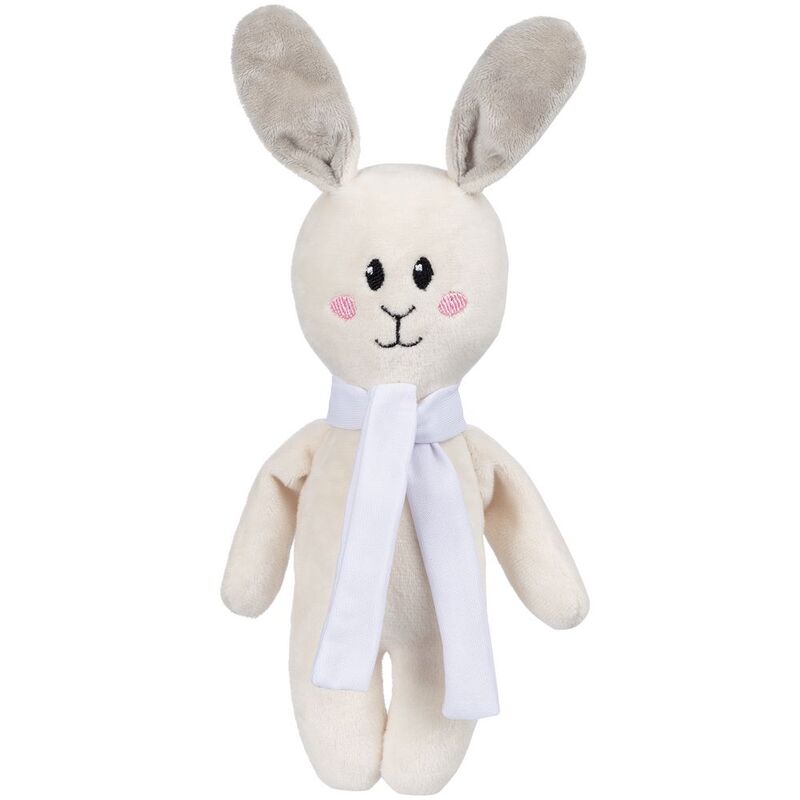 Мягкая игрушка Beastie Toys, заяц с белым шарфом с логотипом