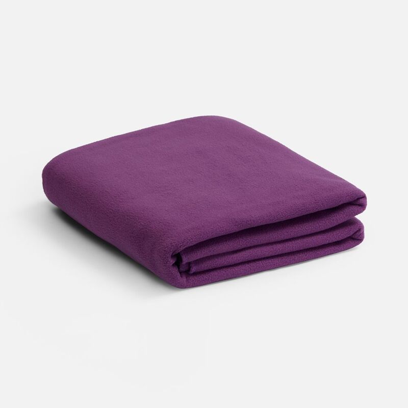 Флисовый плед Warm&Peace XL, фиолетовый с логотипом