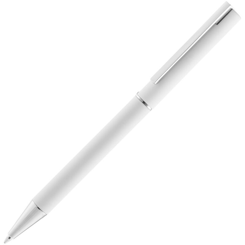 Ручка шариковая Blade Soft Touch, белая с логотипом