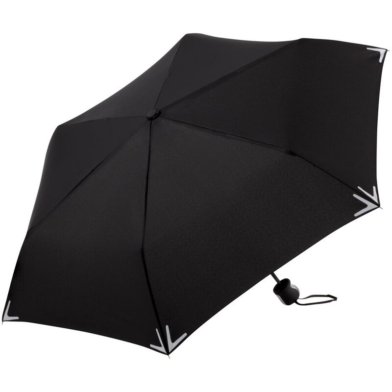Зонт складной Safebrella, черный с логотипом