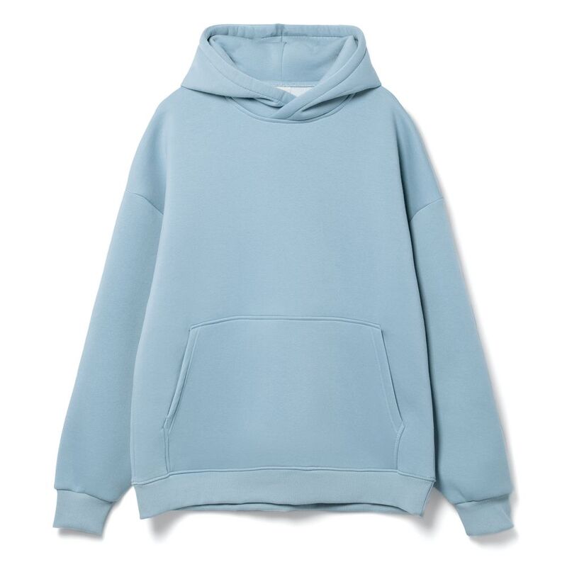 Худи Kulonga Oversize, серо-голубое, размер ХS/S с логотипом