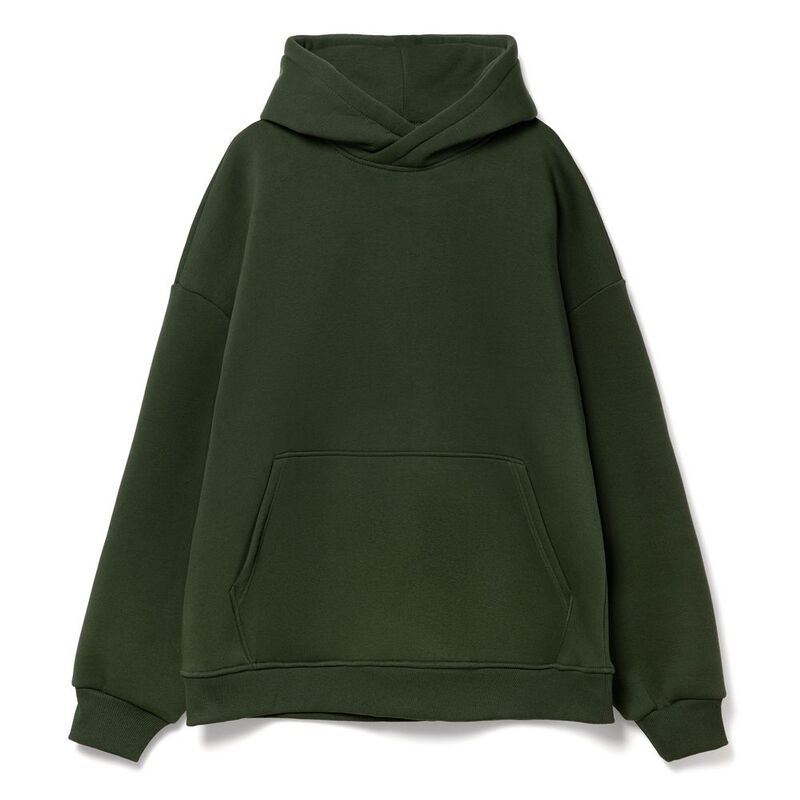 Худи Kulonga Oversize, темно-зеленый хаки, размер XS/S с логотипом