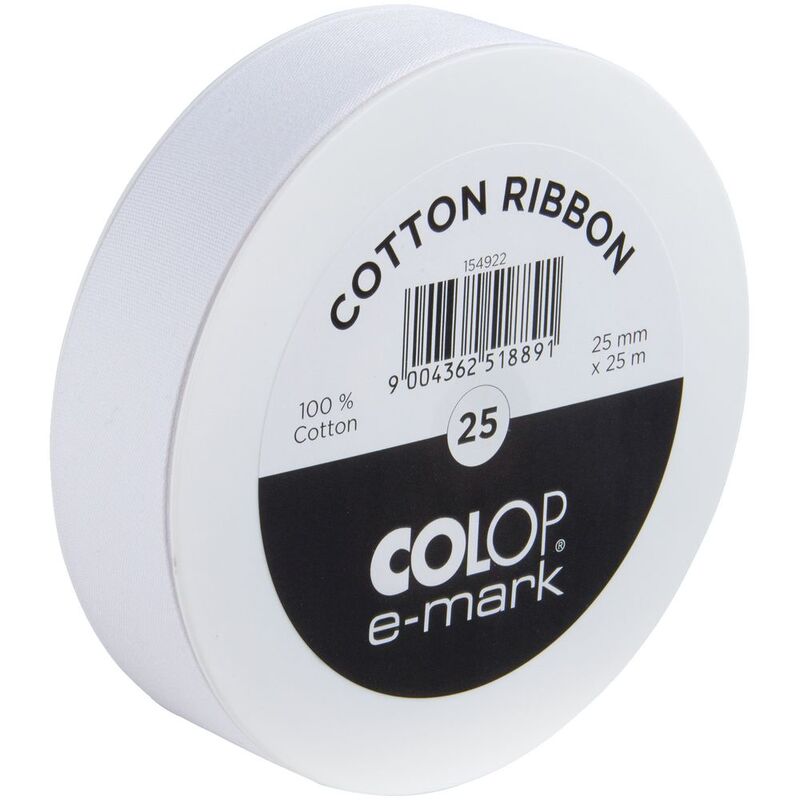 Лента Colop E-mark 25, белая с логотипом