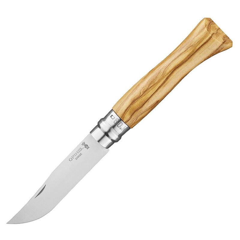 Нож Opinel No 9, оливковое дерево с логотипом