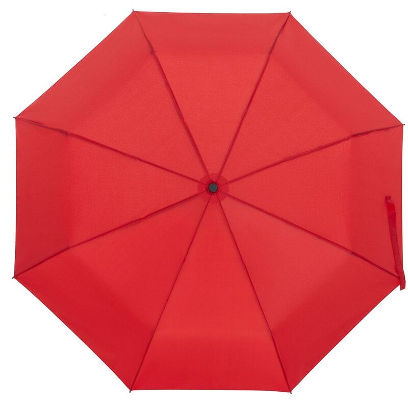Зонт складной Monsoon, красный с логотипом