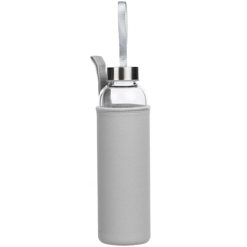 Бутылка для воды Sleeve Ace, серая с логотипом
