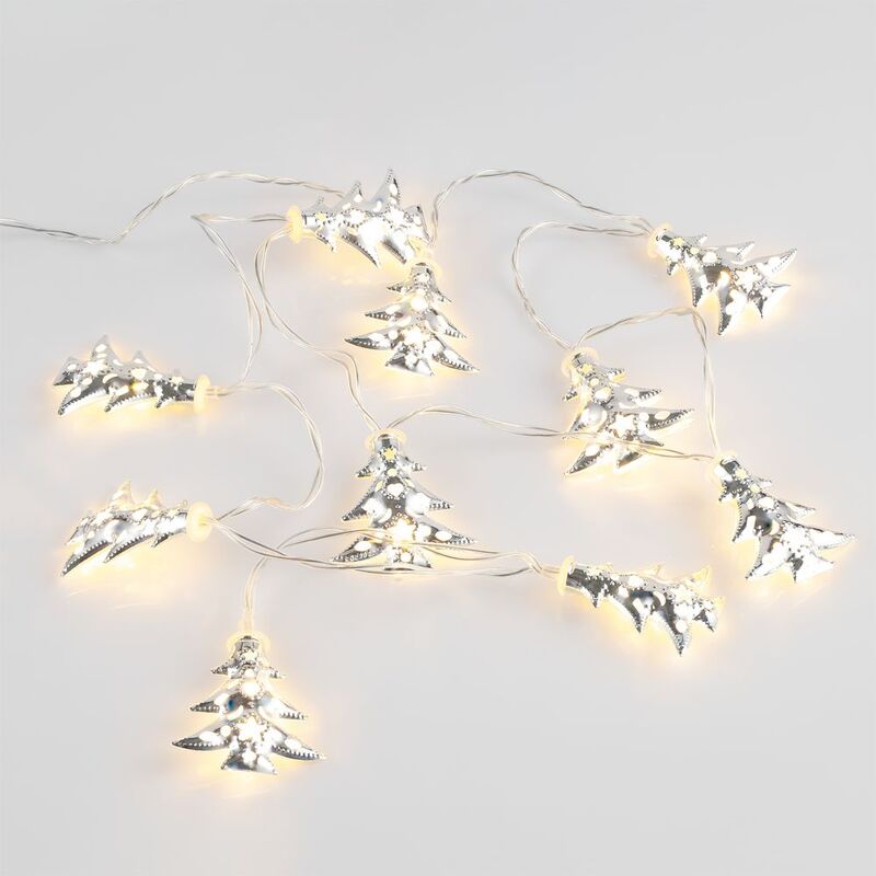 Светодиодная гирлянда Silver Lights, серебристая с логотипом