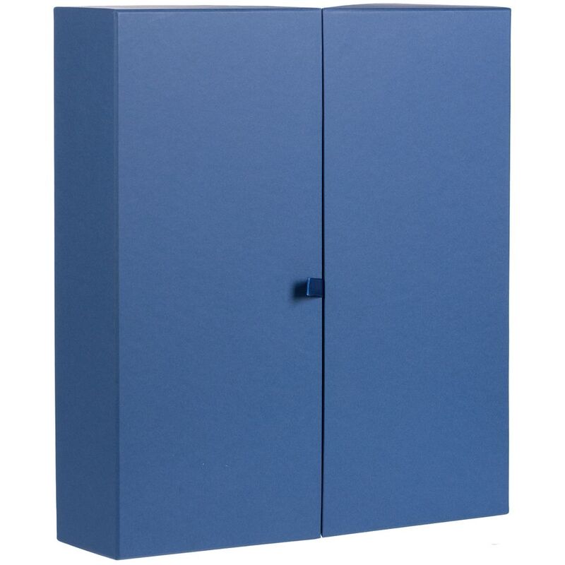 Коробка Wingbox, синяя с логотипом