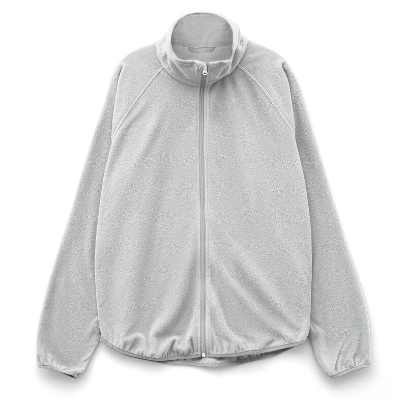 Куртка флисовая унисекс Fliska, светло-серая, размер XL/XXL с логотипом