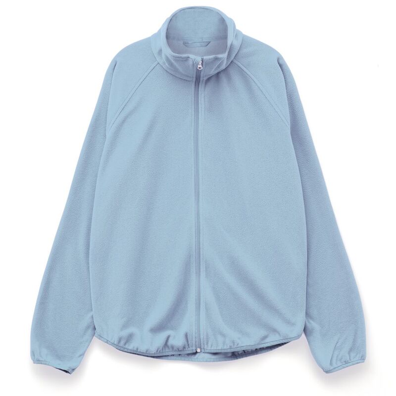 Куртка флисовая унисекс Fliska, голубая, размер XL/XXL с логотипом